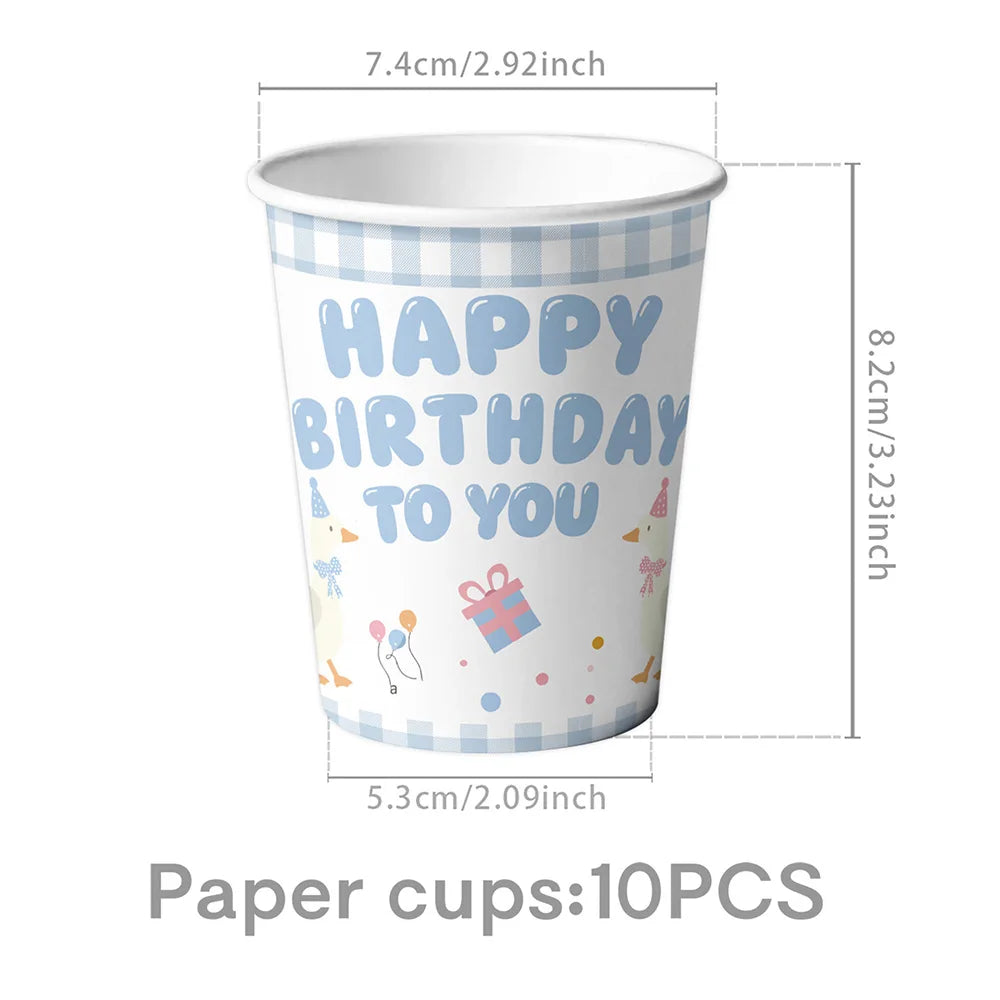 Blue Goose Party Supplies – Balloons, Banner & Cake Topper Party Decoration Set Babs Olive
