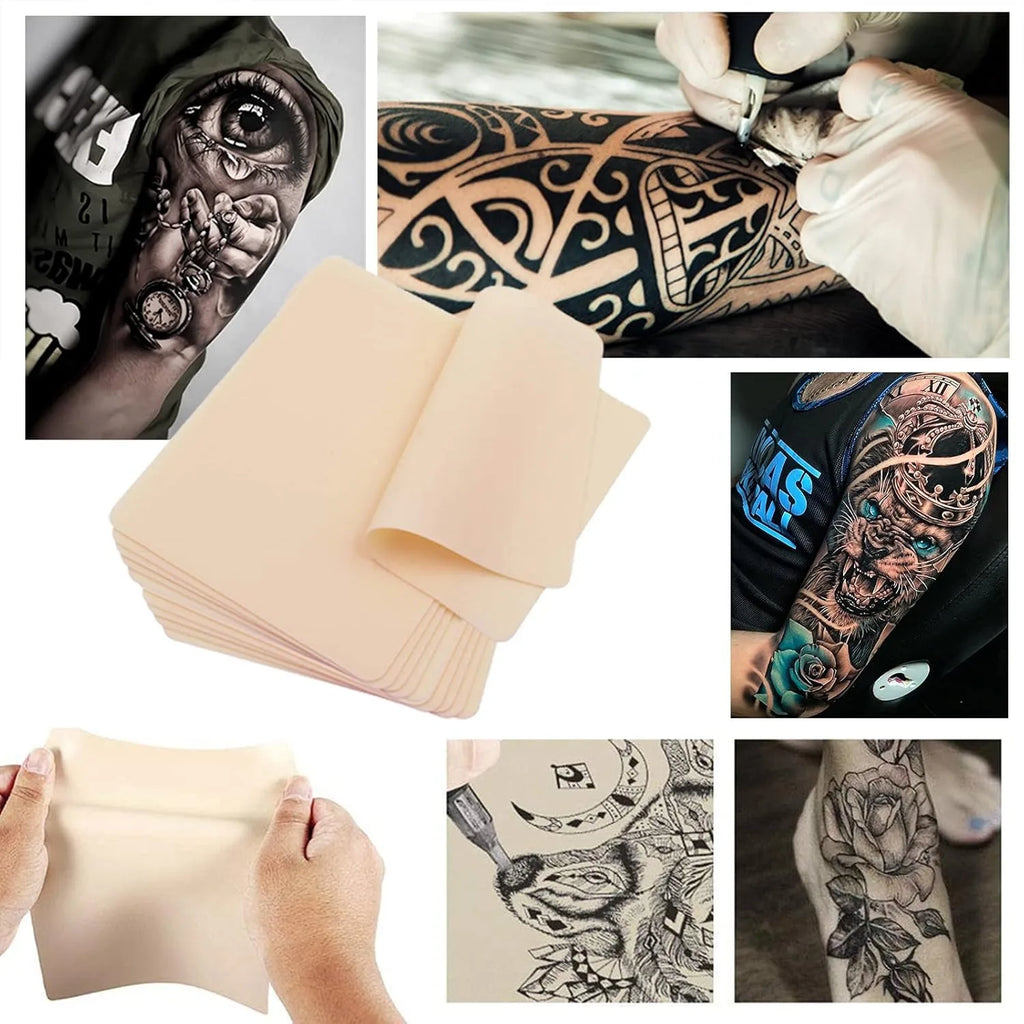 Double-Sided Tattoo & Eyebrow Practice Skin – Fake Skin Sheets Tattoo Practice Skin Babs