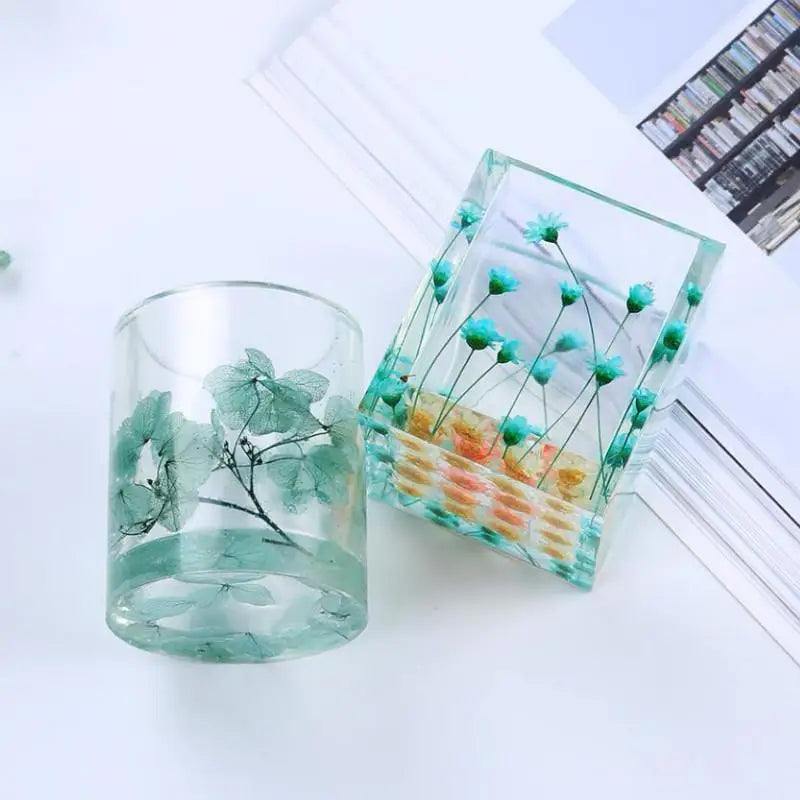 Silicone Resin Mold – DIY Dried Flower Pen Holder Craft Mould Resin Craft Mold Babs
