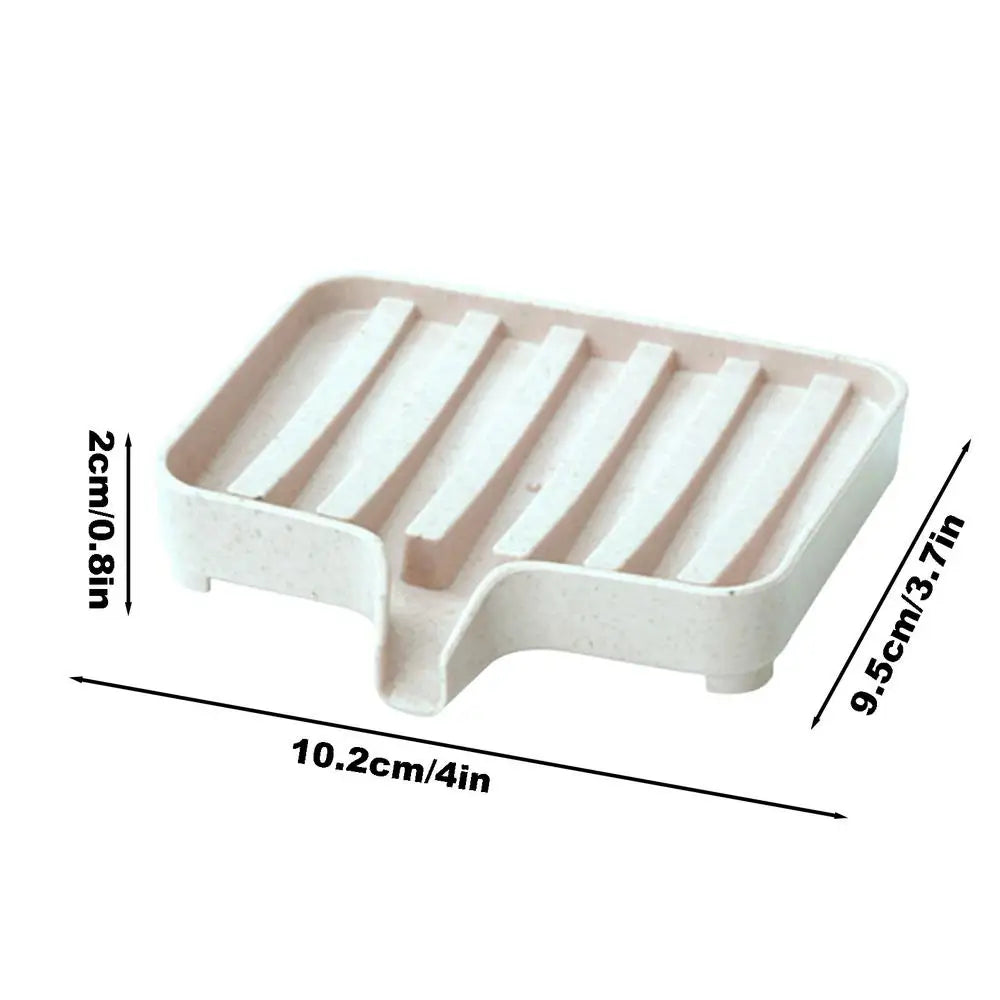 Soap Dish with Drain – Multipurpose Shower Soap Tray Soap Dish Babs Beige