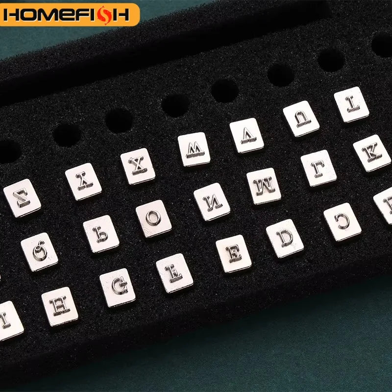Zinc Alloy Alphabet & Number Stamp Punch Set | Leathercraft Leather Stamp Punch Set Babs