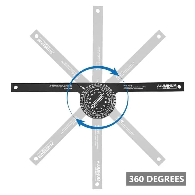 360° Aluminium Alloy Angle Finder Protractor for Woodworking Angle Finder Protractor Babs