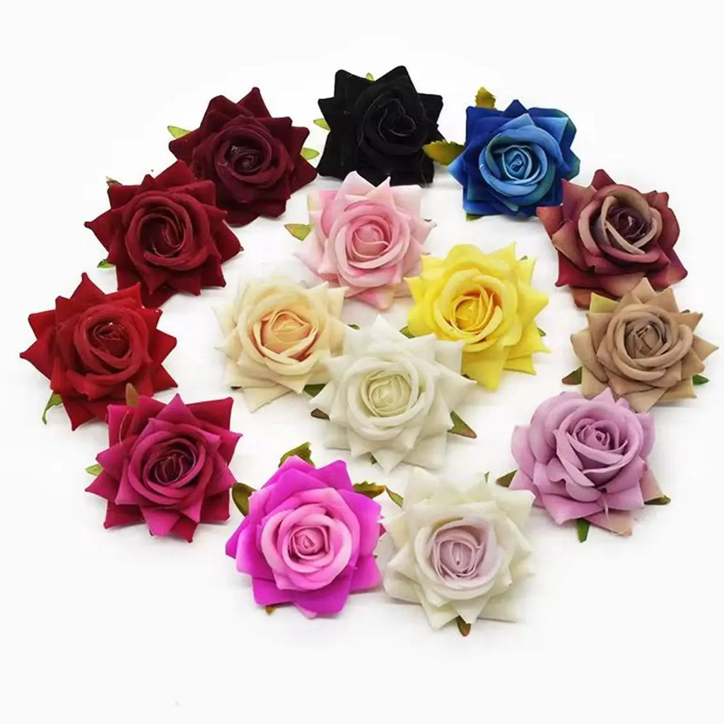 Artificial Silk Rose Flower Heads 20/40 Pcs – Wedding & DIY Décor Artificial Silk Flowers Babs