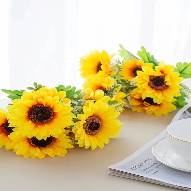 Artificial Silk Sunflower Bouquet – Wedding & Home Décor Artificial Flower Bouquet Babs