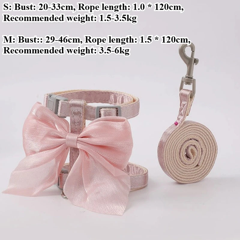 Bowknot Cat Harness & Leash Set – Adjustable for Small Pets Cat Harness & Leash Babs