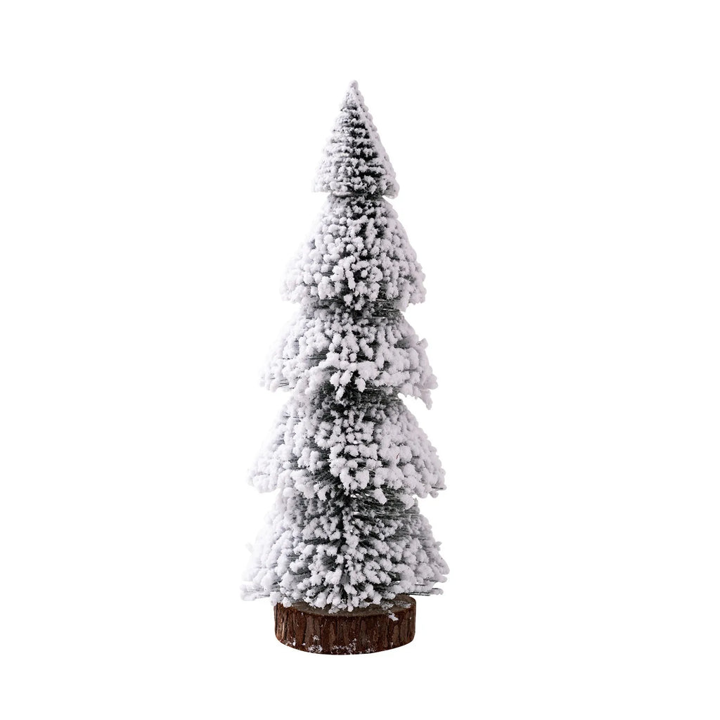 Mini Snow Pine Christmas Tree Ornaments – Set of 4 Desktop Decor Christmas Tree Ornament Babs