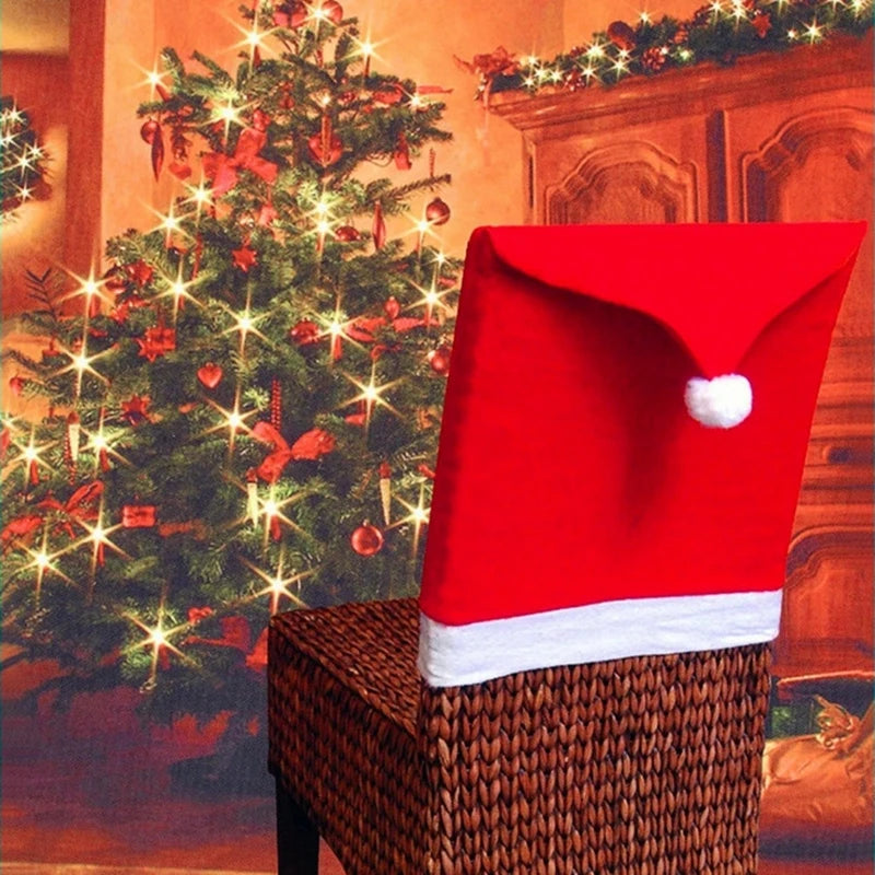Christmas Chair Back Covers – Holiday Dinner Décor, 1-6 Pcs Holiday Chair Cover Babs