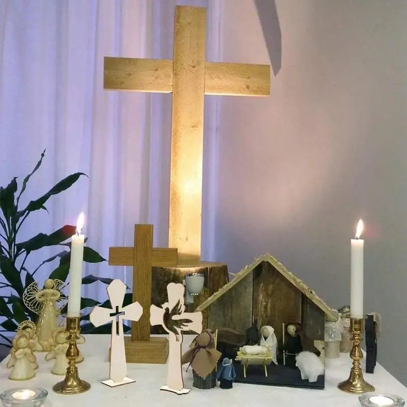 24 Rustic Wooden Crosses – Catholic Craft & Baptism Décor Wooden Craft Crosses Babs
