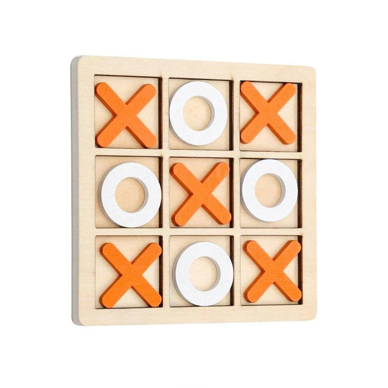 Wooden Mini Chess Puzzle Game – Educational Toy for Kids 3+ Wooden Educational Toy Babs Orange
