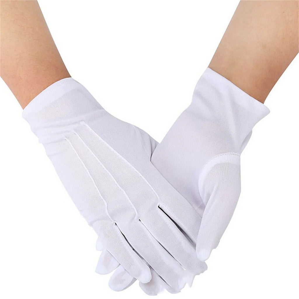 White Formal Gloves – Tuxedo, Costume & Jewelry Inspection Formal Costume Gloves Babs