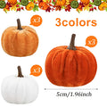 9-Piece Velvet Mini Artificial Pumpkins – Fall Harvest Décor Artificial Pumpkin Decor Babs 9pcs
