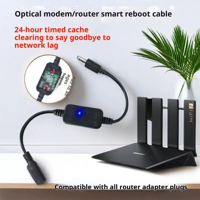 24H Auto Router Reboot Timer Module – DC 9-15V Plug & Play Router Timer Module Babs