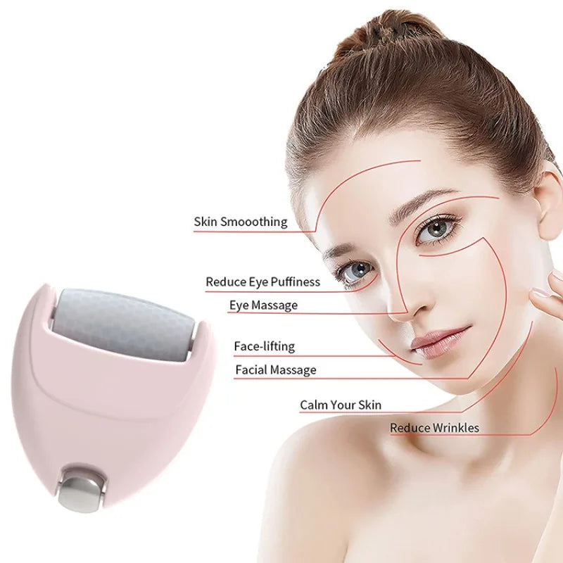 2-in-1 Heart-Shaped Ice Roller Facial & Eye Massager Facial Ice Roller Babs