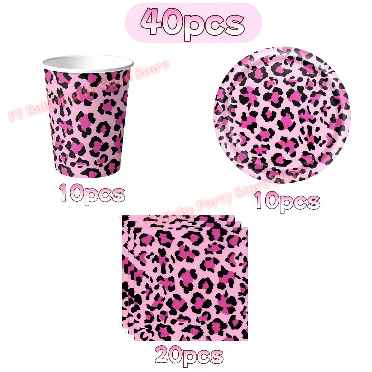 Leopard Print Birthday Party Supplies – Plates, Cups & Decor