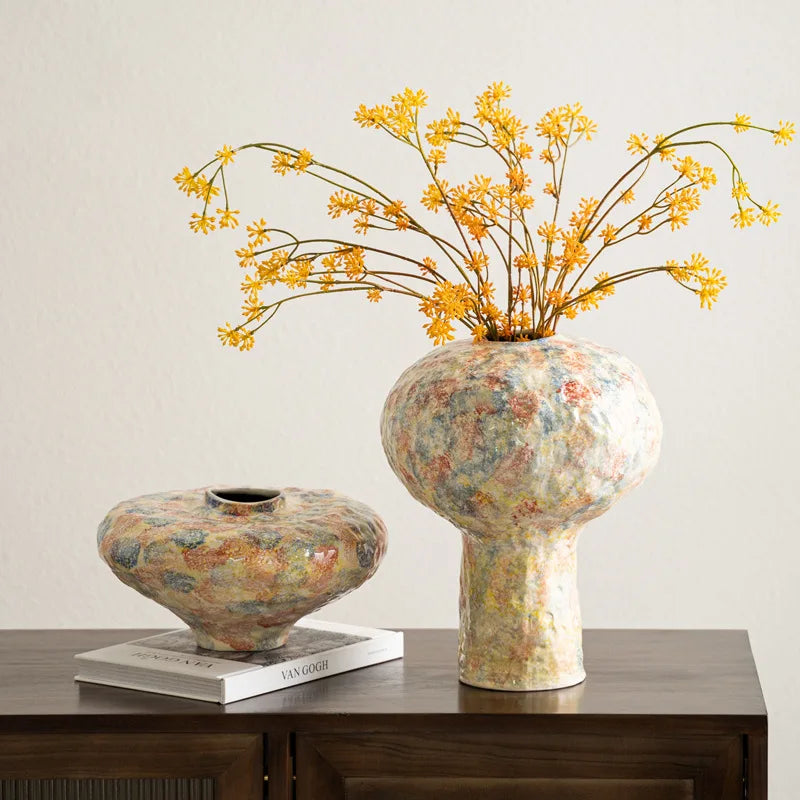 Glazed Ceramic Vase – Modern Tabletop Flower Décor Decorative Ceramic Vase Babs