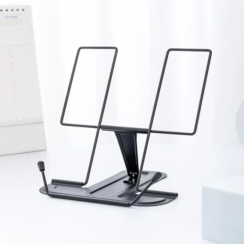 Foldable Metal Reading Stand & Portable Music Book Holder Foldable Book Stand Babs black