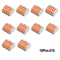 10Pcs Lever Nut Wire Connectors – Quick Spring Terminal Block Wire Connectors Babs 10Pcs-215