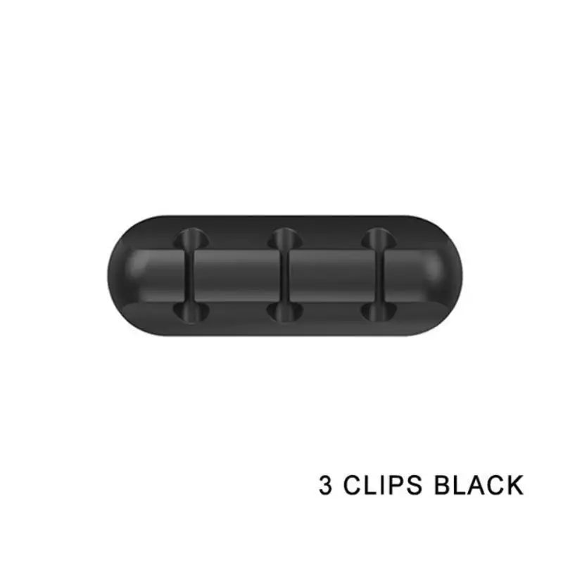 Self-Adhesive Cable Organizer Clips – 5-Slot USB Wire Manager Cable Management Clips Babs A3