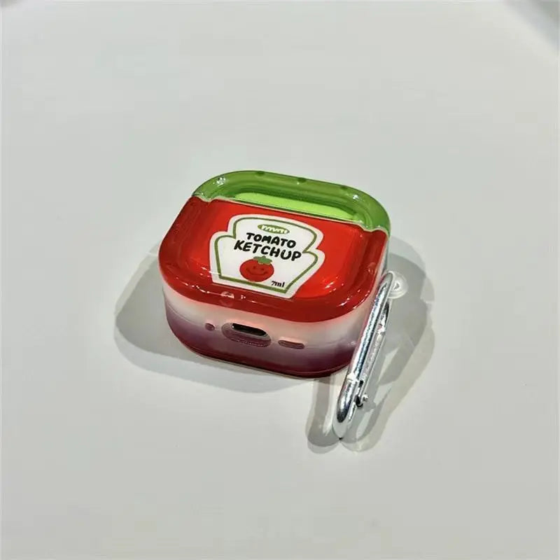 Ketchup Shaped AirPods Pro Case – Cute Silicone Cover Earphone Case Babs