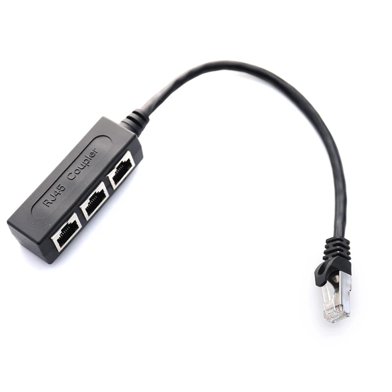 RJ45 1-to-3 Ethernet Splitter LAN Network Adapter Cable Ethernet Splitter Adapter Babs