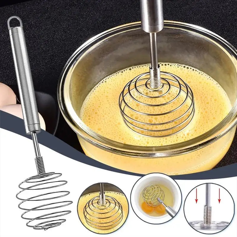Stainless Steel Ball Spring Whisk – Manual Egg Beater & Masher Manual Kitchen Whisk Babs