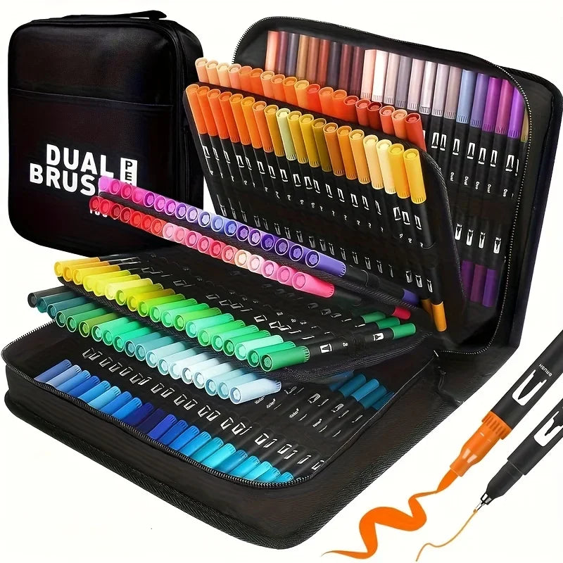 Double-Ended Watercolor Markers – 24-Color Art Set for Drawing Watercolor Marker Set Babs