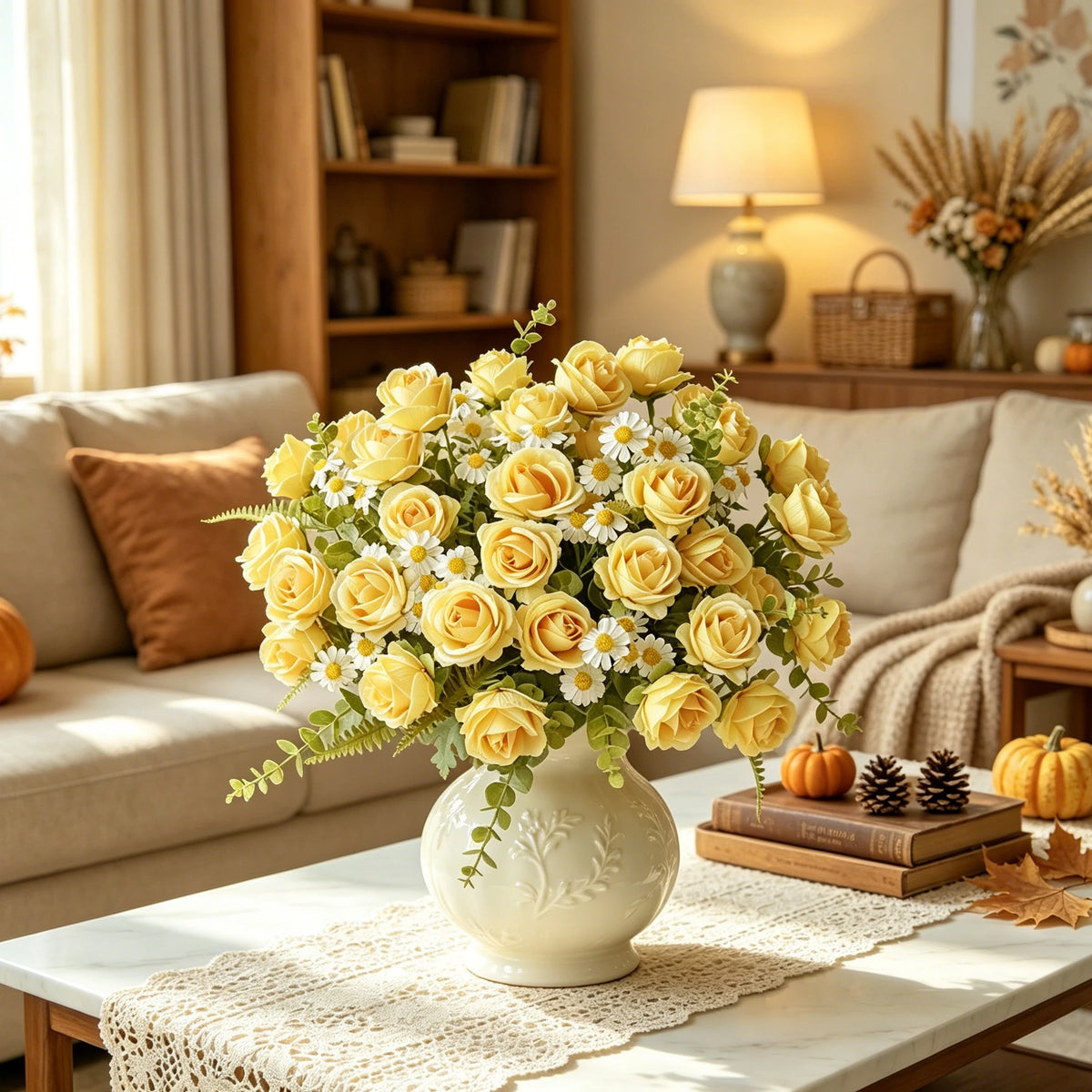 Artificial Silk Rose Flowers – Wedding & Home Décor Bouquet Artificial Silk Flowers Babs