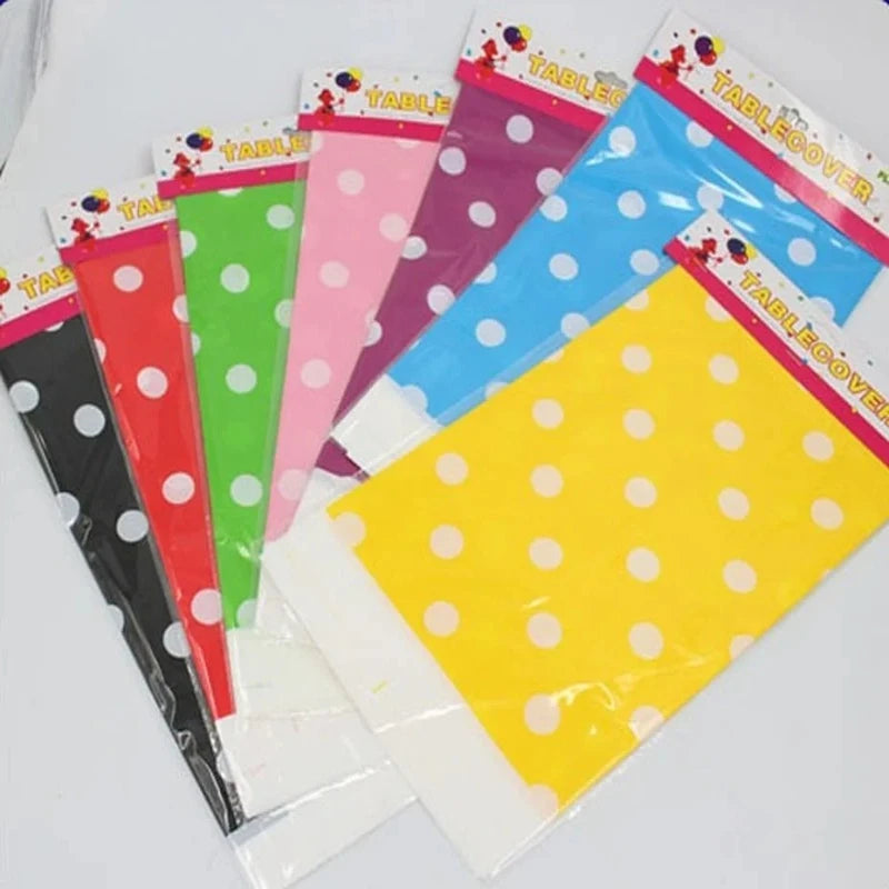 20pcs Festive Dot Disposable Tablecloths 180x108cm Party Covers Disposable Tablecloth Babs