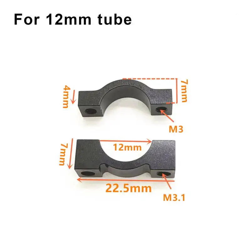 CNC Aluminum Alloy Tube Clamp 12–30mm | Drone Frame Drone Tube Clamp Babs 12mm