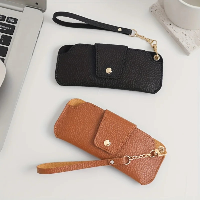 Slim PU Leather Sunglass Case with Wrist Strap – Multicolor Sunglass Case Babs