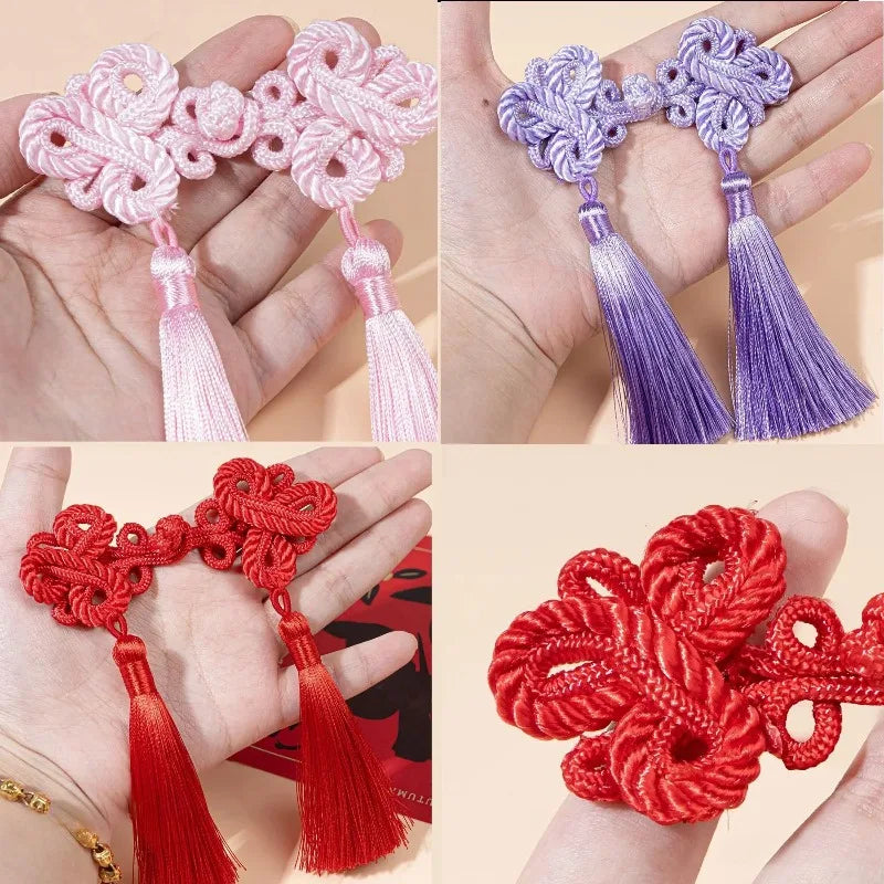 Chinese Knot Frog Buttons – Tassel Cheongsam DIY Fasteners Decorative Sewing Buttons Babs