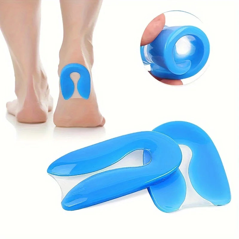 Silicone U-Shaped Heel Cushion Pads – Shock-Absorbing Insole Heel Cushion Insole Babs