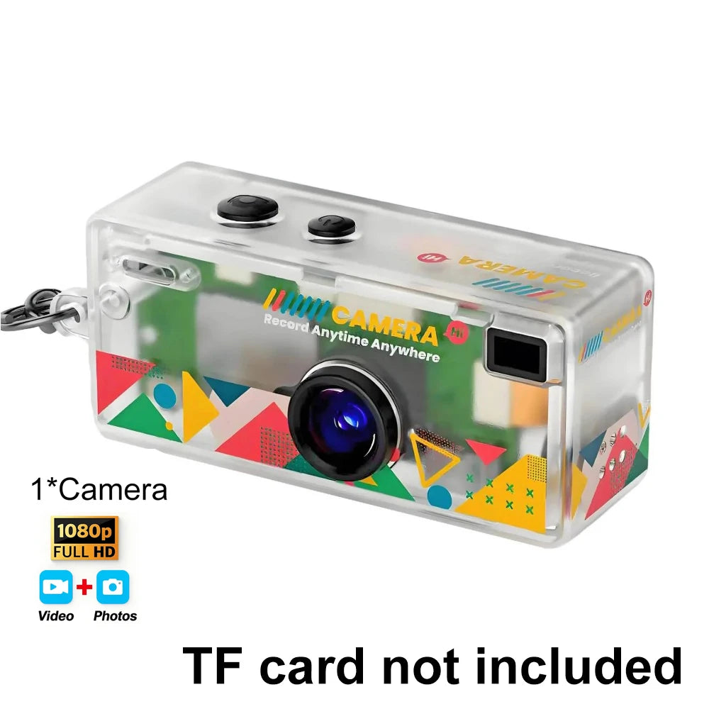 KEBIDUMEI 1080P HD Mini Digital Camera – Retro Keychain Cam Mini Digital Camera Babs No TF card