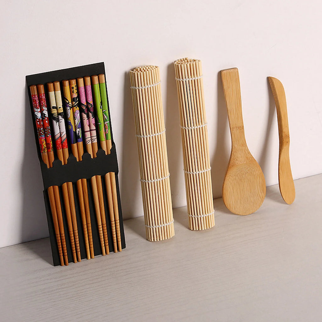10-Piece DIY Sushi Making Kit – Mat, Chopsticks & Scraper Sushi Making Kit Babs