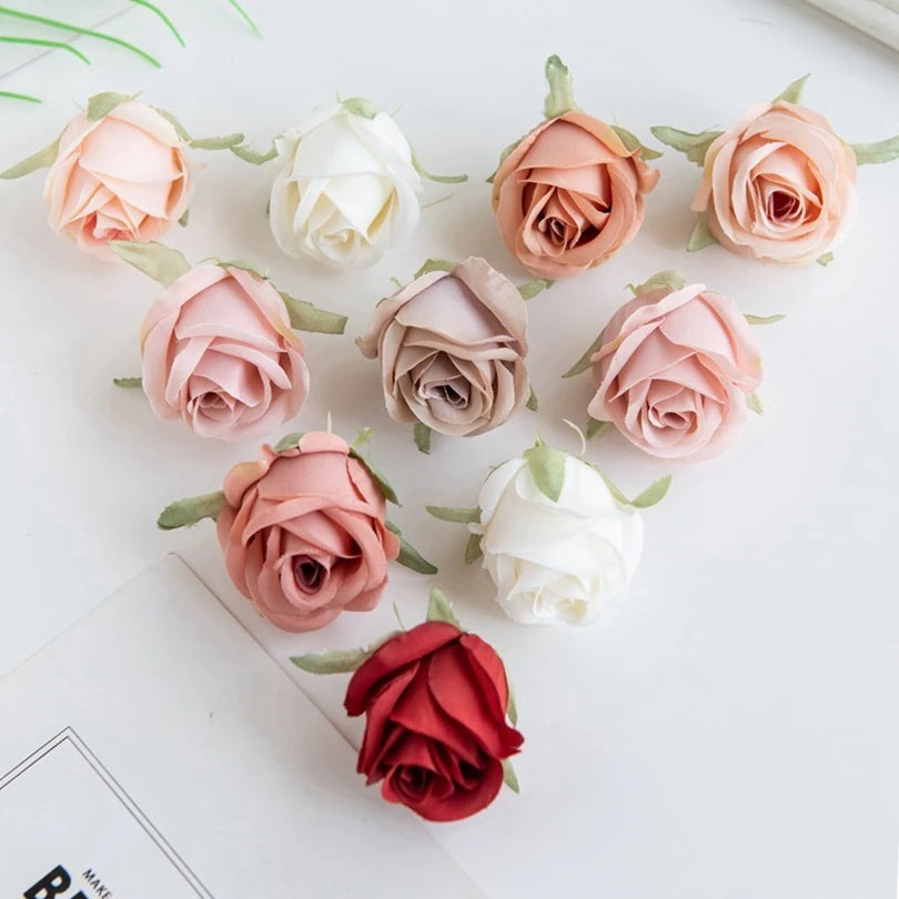 Silk Rose Heads 30/60pcs – Wedding & Home Floral Decor Artificial Silk Flowers Babs