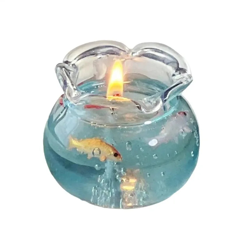 Fish Tank Scented Candle – Mini Goldfish Jelly Wax Décor Decorative Scented Candle Babs