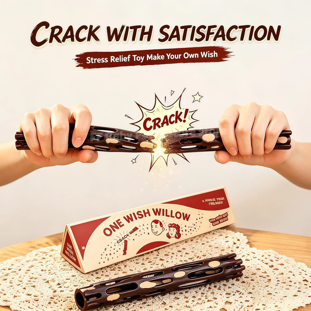 3D Printed Wish Willow Snap Stick – Breakable Lucky Charm Gift Party Favor Charm Babs
