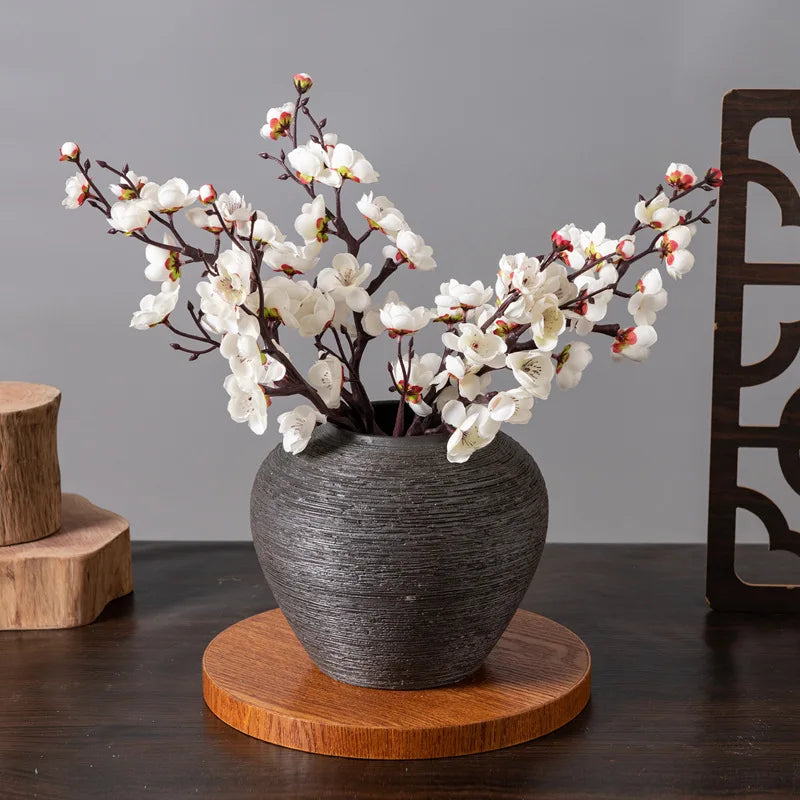 Silk Plum Blossom Peach Branch Artificial Flowers – Spring Decor Artificial Flower Branch Babs
