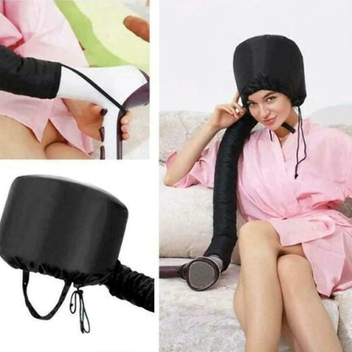 Reusable Hair Dryer Steamer Cap – Deep Conditioning & Styling Hair Steamer Cap Babs