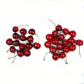 50pcs Artificial Ceramic Cherries Fake Fruit Decor Ornament Artificial Fruit Decor Babs red black 50pcs
