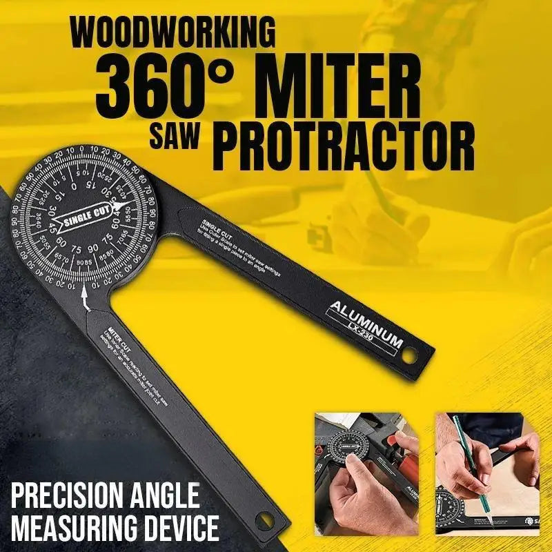 360° Aluminium Alloy Angle Finder Protractor for Woodworking Angle Finder Protractor Babs