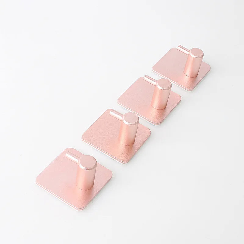 2-Pack No-Drill Aluminum Wall Hooks – Multipurpose Organizer Adhesive Wall Hooks Babs