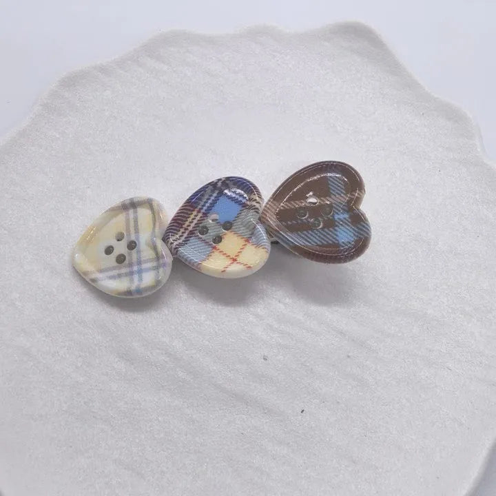 Sweet Check Love Button Duckbill Hair Clip – Y2K Style Hair Clip Barrette Babs 3