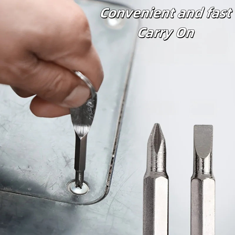 2pcs Mini Phillips Screwdriver Keyring Set – Pocket Repair Tool Mini Screwdriver Set Babs