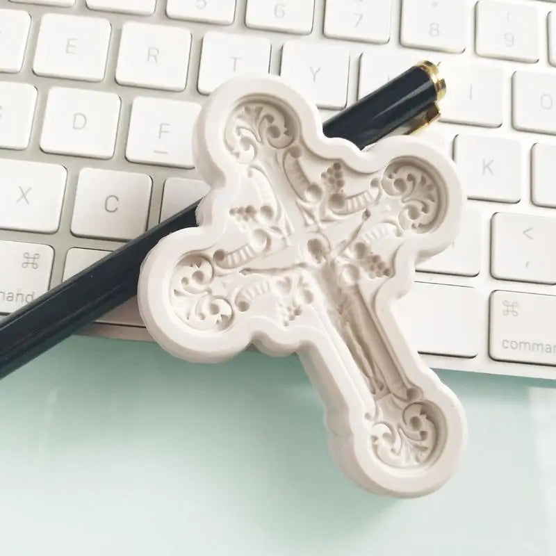 Cross Pendant Silicone Resin Mold – DIY Jewelry Keychain Cast Silicone Resin Mold Babs