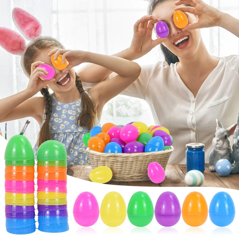 Fillable Easter Eggs 12/24 Pcs – Plastic Party Gift Boxes Fillable Easter Eggs Babs