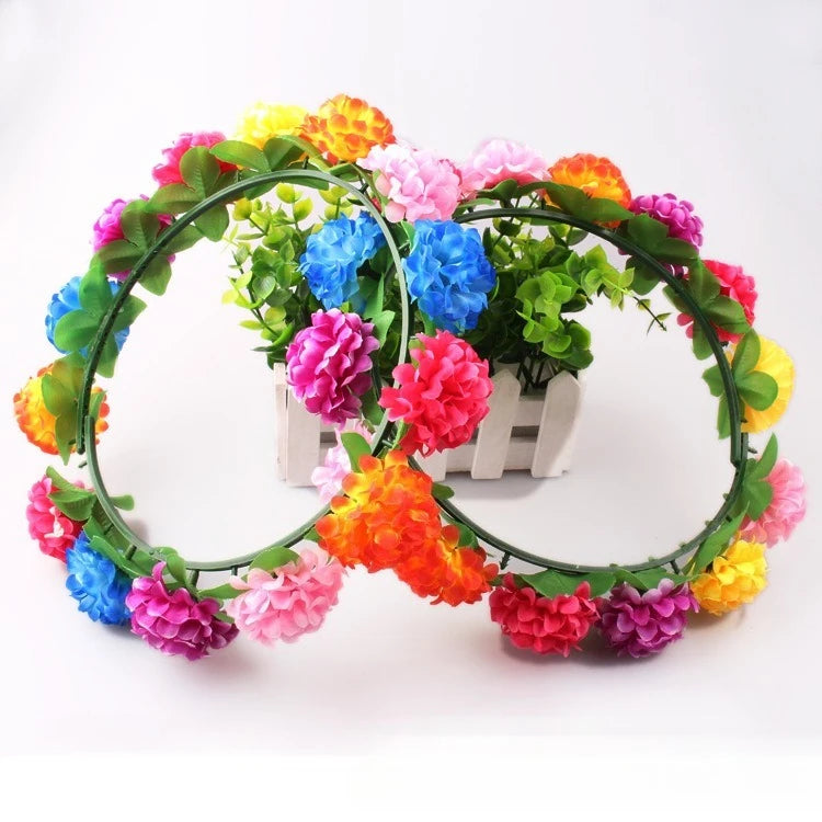 10pcs Artificial Flower Headbands – Floral Wreath Hair Bands Floral Wreath Headband Babs