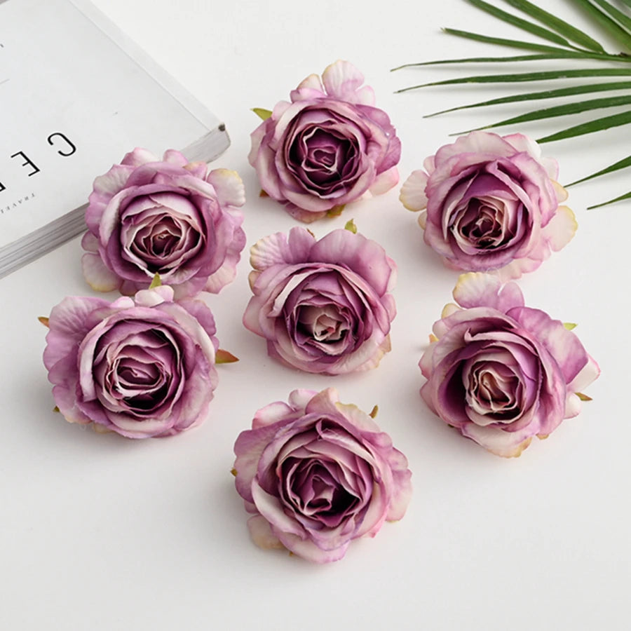 Silk Rose Artificial Flower Heads 30/100 Pcs – DIY & Decor Artificial Silk Flowers Babs Color 5 30 Pieces