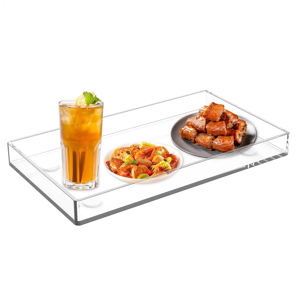 Clear Acrylic Rectangular Storage Tray – Kitchen & Home Organizer Acrylic Serving Tray Babs