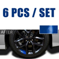 6Pcs Reflective Wheel Rim Vinyl Decals – Racing Stripe Stickers 16–21" Wheel Rim Decals Babs Blue